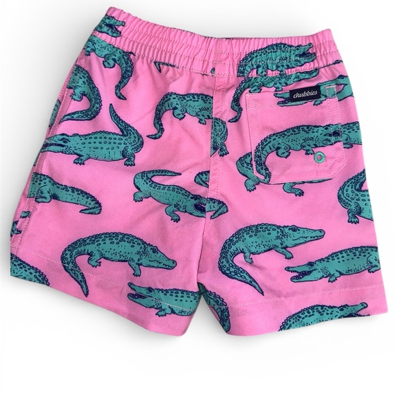 Chubbies Kids Pink Alligator Swim Shorts - Picture 2 of 3